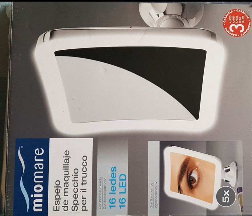 Espelho de maquilhagem com leds NOVO/NUNCA USADO