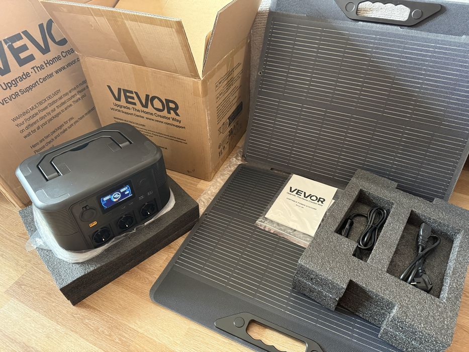 Зарядна станція VEVOR 1200W 806Wh + сонячна панель 200W | НОВІ