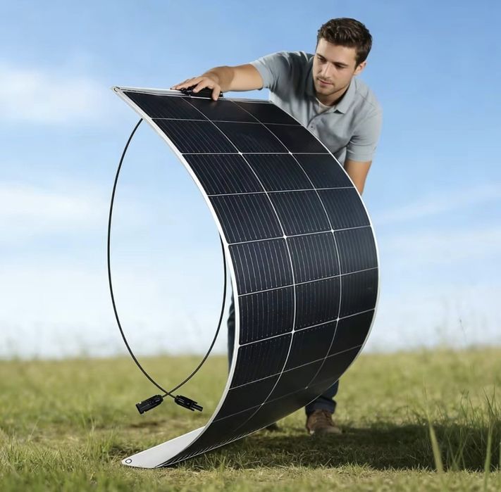 Ładowarka turystyczna lekki panel słoneczny elastyczny 12V 100W reg MPPT 30A
