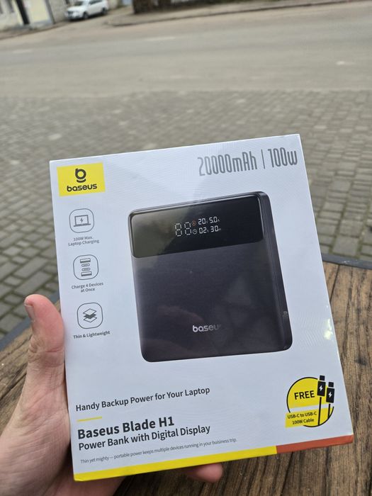 Baseus Blade 20000 mAh 100W павербанк для ноутбука, телефона, планшета