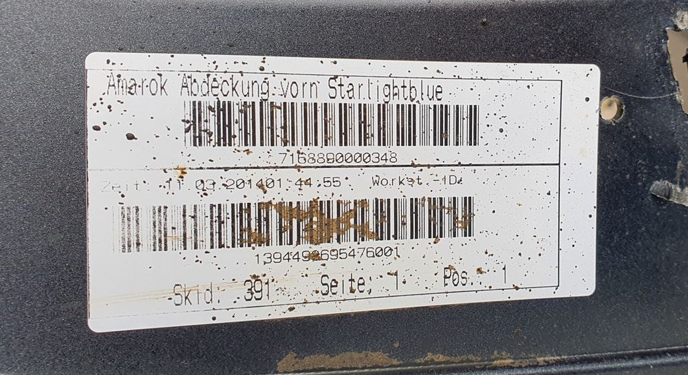 Zderzak przedni VW AMAROK do 2016