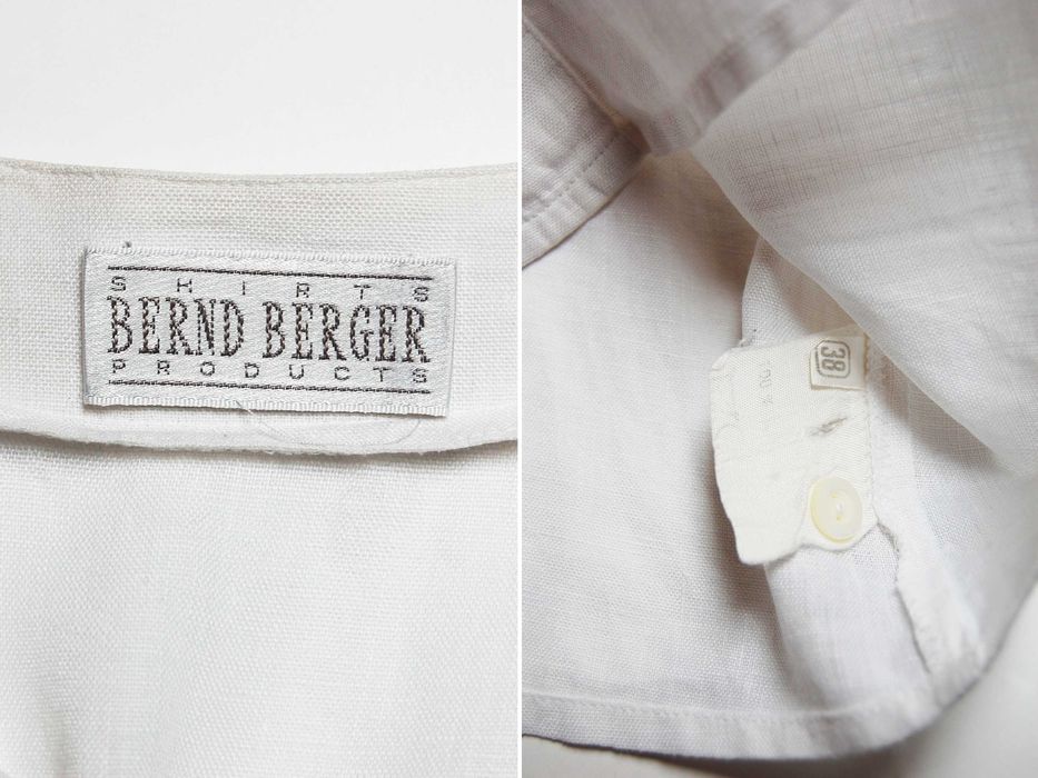 Bernd Berger lniana koszula damska 38 M S len vintage design '80 '90