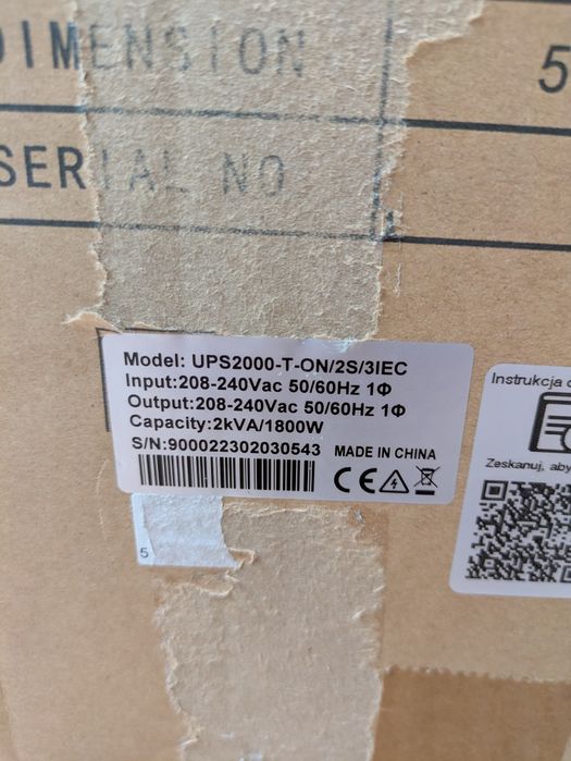 Zasilacz awaryjny UPS2000-T-ON NOWY!
