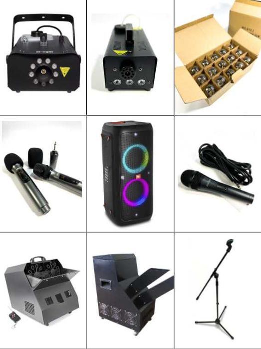 Прокат, оренда світломузики, колонки та спецефектів