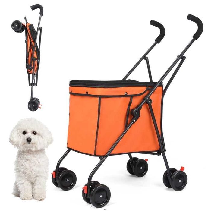 Carrinho de passeio para animais de estimação Wedyvko com 4 rodas - Novo - Baixa de Preço