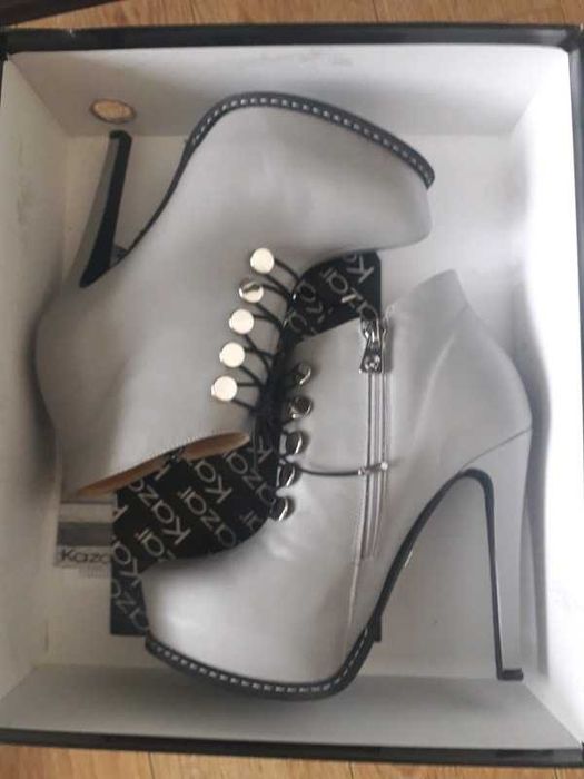 botki szpilki buty na obcasie Kazar