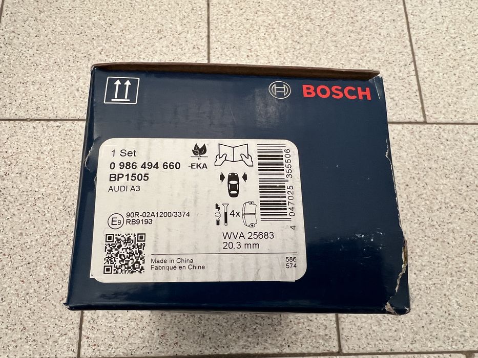 Pastilhas travão bosch