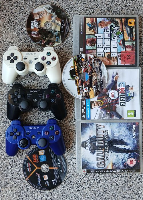 3 comandos Duallshock 3+ jogos Playstation 3 LER DESCRIÇÃO