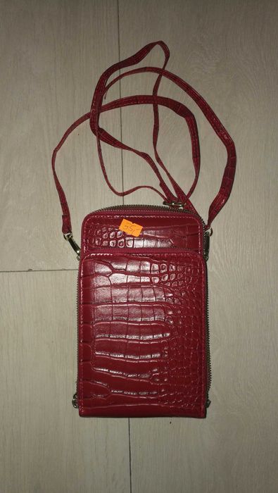Torebka mini, kopertówka, etui na telefon czerwona