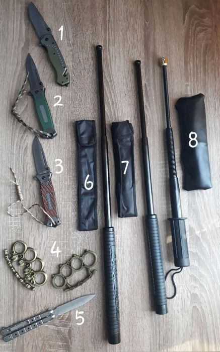 Ножи разные столовые, перочинные, для обвалки мяса, раскладные.