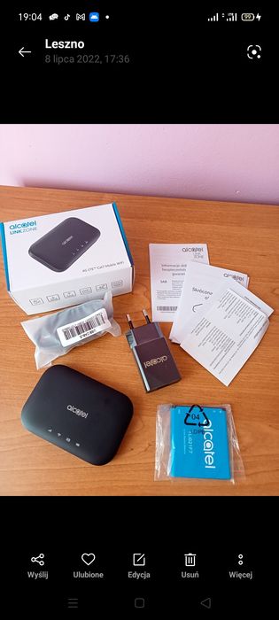 Nowy Router Alcater Link Zone 4G LTE CAT 7 czarny