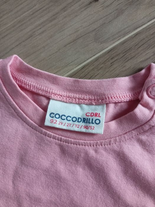 T-shirt różowy dziewczęcy jak nowy cocodrillo