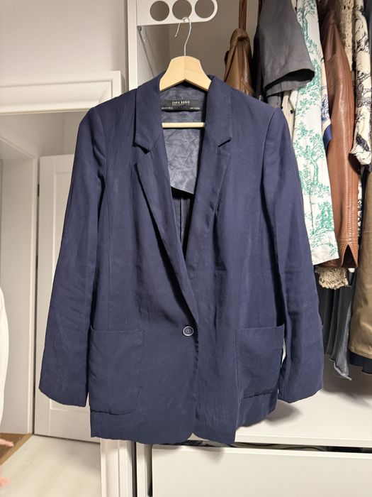Granatowa marynarka Zara Basic S