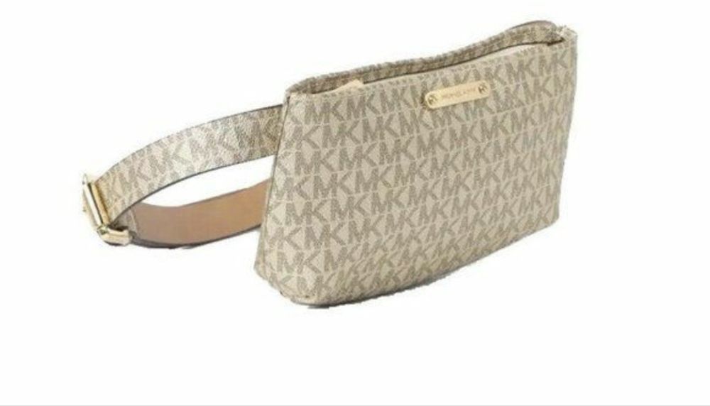 Оригінальна поясна сумка Michael Kors Belt Bag | MK Signature Vanilla