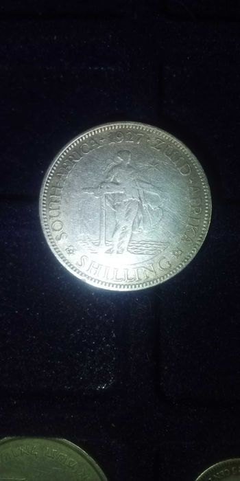 Shilling em prata 1927 África do sul