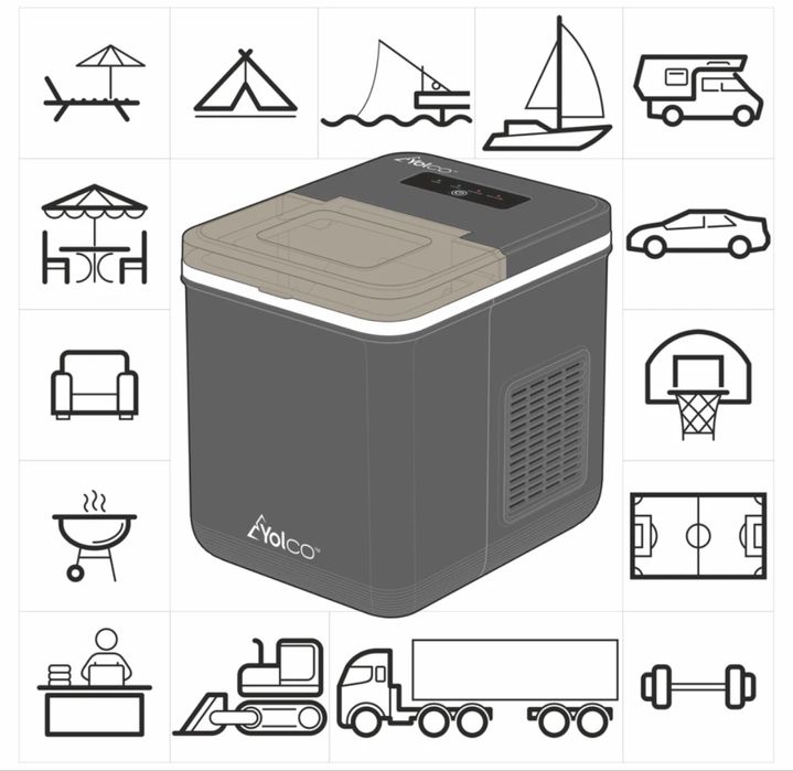 Kostkarka do lodu Yolco ICM1 Space Grey