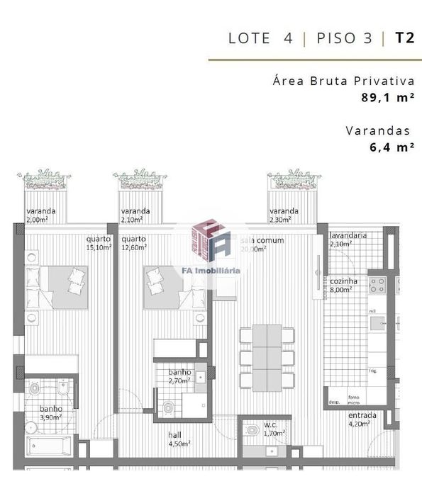 Apartamento T2 Lugar Garagem Matosinhos