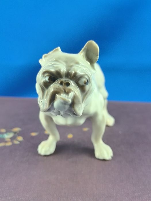 Pies Buldog Bing&Grondahl Kopenhaga #porcelana #figurka ozdoba #B&G
