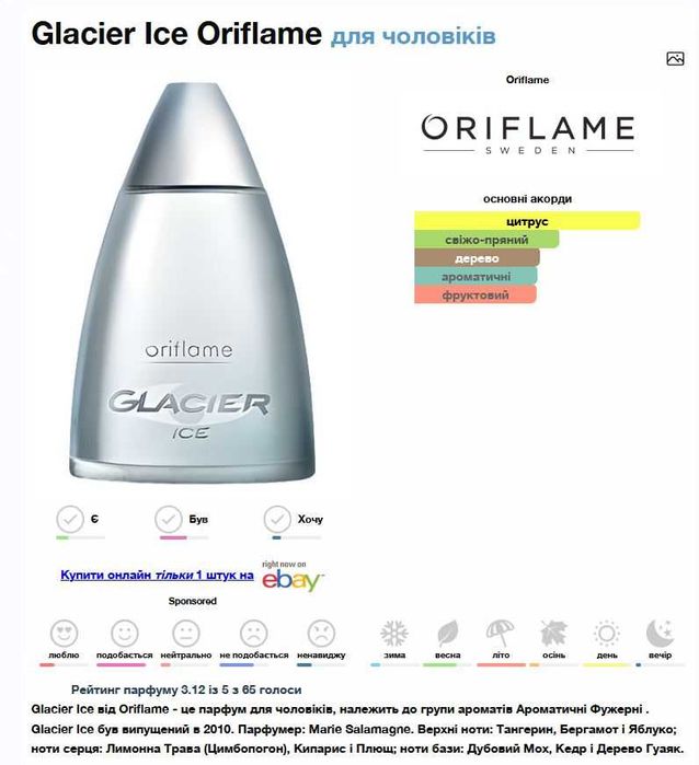 oriflame glacier ice