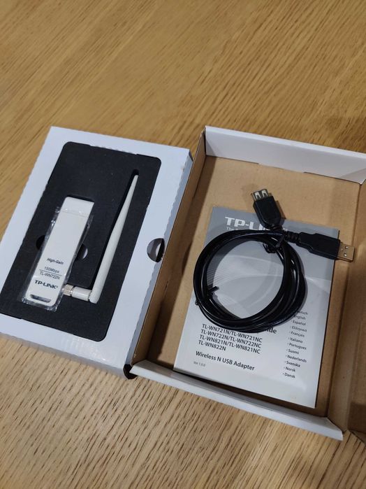 Adaptador Wi-Fi USB TP-Link TL-WN722N – 150 Mbps (Antena externa)