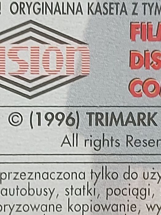 Kaseta VIDEO VHS orginalna Horror Syndrom Pinocchia 1996rok unikatowa