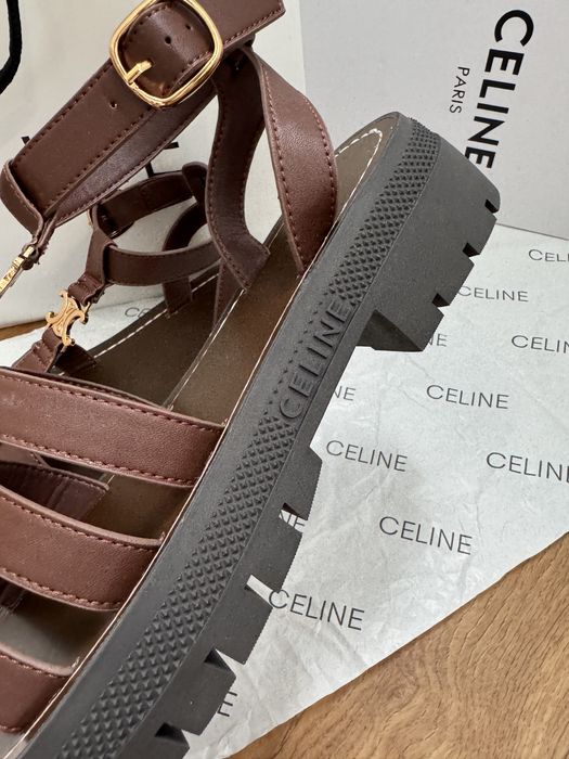 Босоніжки коричневі, гладіатори celine, селін gladiator