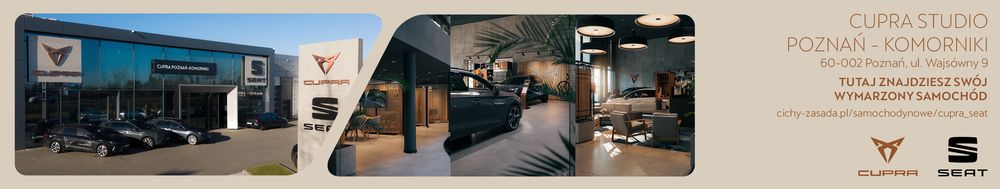 CUPRA Studio Poznań - Komorniki - Autoryzowany Dealer i Serwis top banner