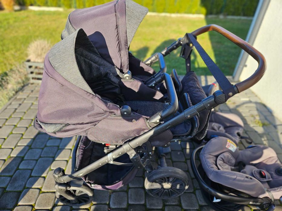 Wózek bliźniaczy 3w1