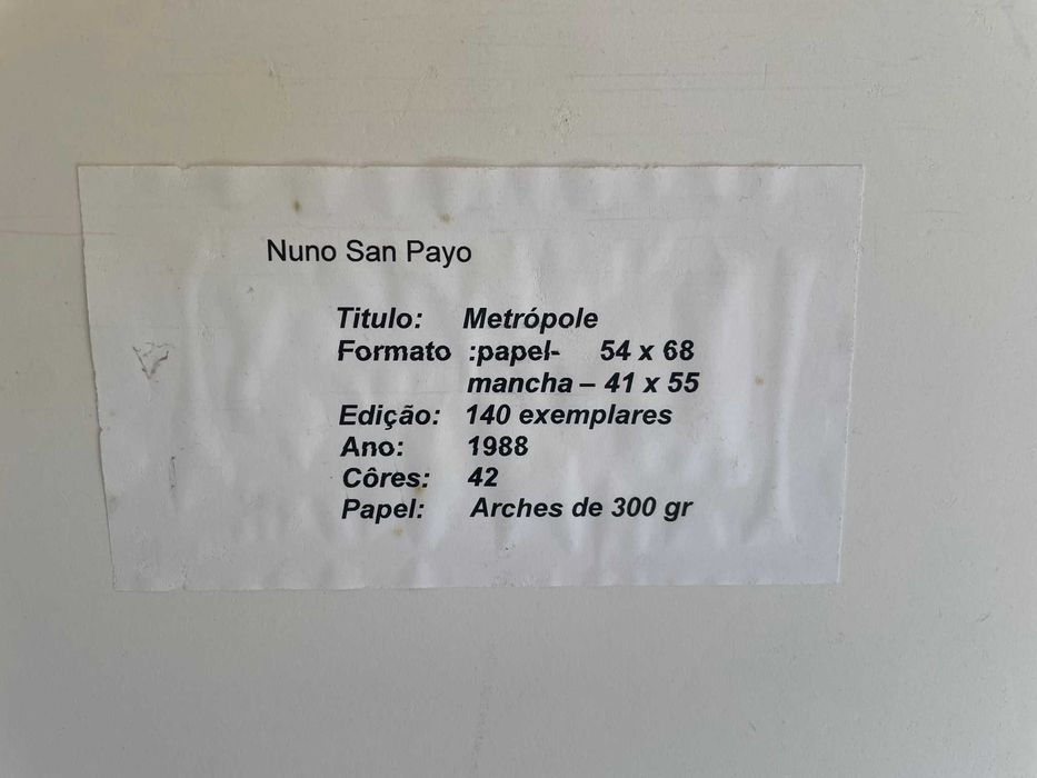 serigrafia Metropole - Nuno San-Payo