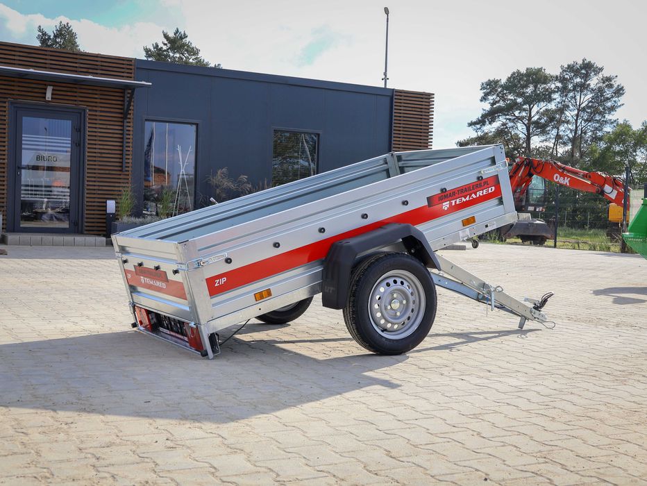Temared ZIP 2010 KIPP przyczepa 201 x 106 cm z uchylnym dyszlem