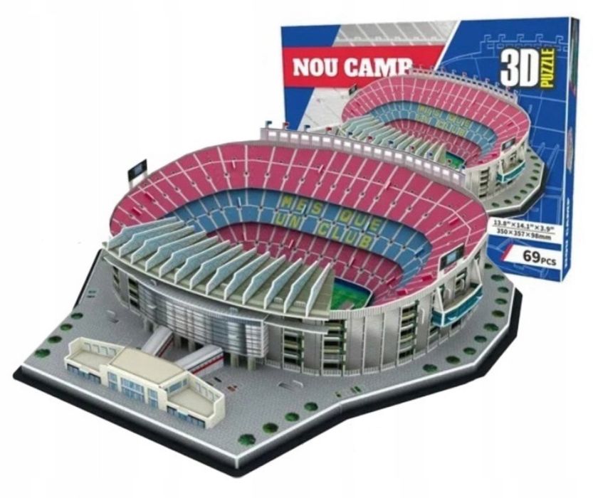 Puzzle 3D Fc Barcelona Camp Nou Stadion Piłkarski Duży Piłka Nożna