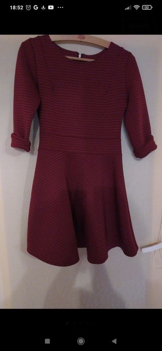 Bordowa sukienka S