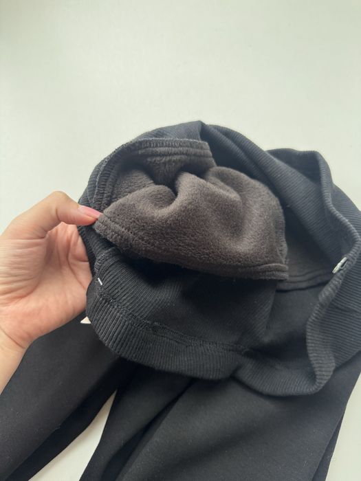 Зимні чорні теплі лосіни для вагітних на махрі 44 розмір