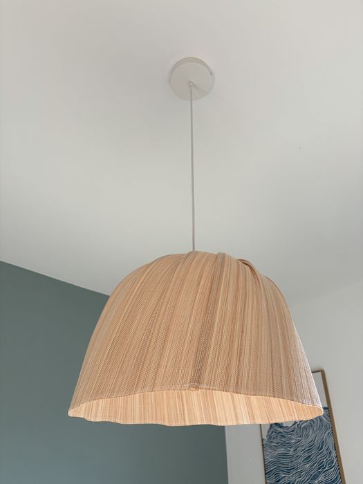 Lampa wisząca boho bambus w kształcie tulipana