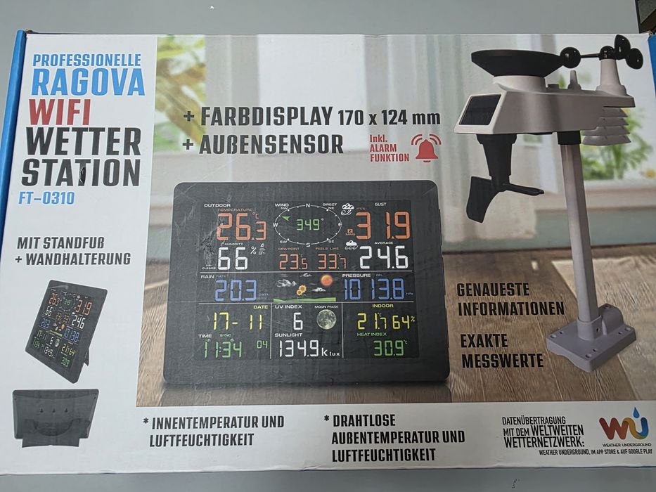 Estação Meteorológica RACOVA WiFi FT-0310 solar