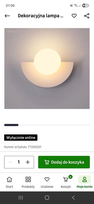 Kinkiet łazienkowy mleczny klosz
