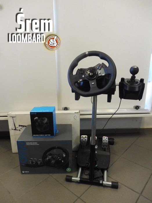 Kierownica Logitech G920, Shifter, Stojak, Komplet, Db Stan!
