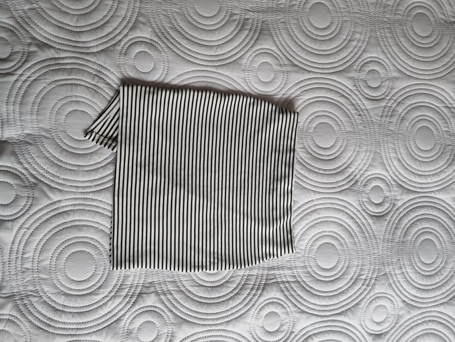 Spódnica prążkowana w biało- czarne paski, Pull&Bear, rozmiar M