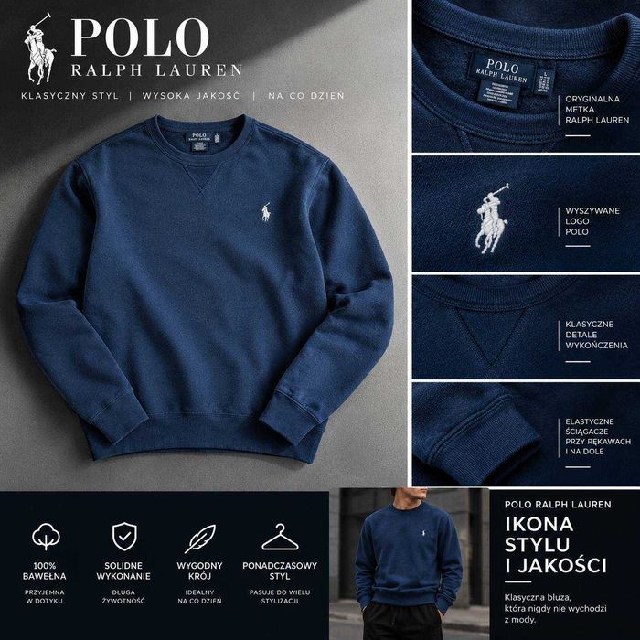 Bluza ralph granatowy kolor