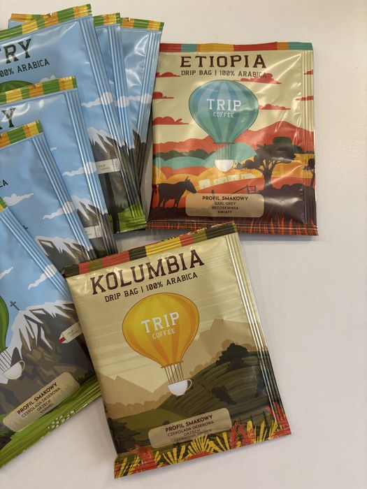 Zestaw 15-stu saszetek kawy 100% Arabica