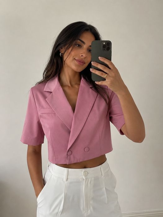 Blazer rosa tamanho S