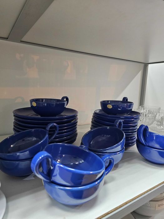 Komplet filiżanek bulionówek Nittsjö Sweden   vintage