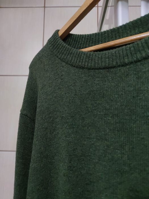 Sweter męski XL  marki !SOLID w kolorze zgaszonej, butelkowej zieleni.