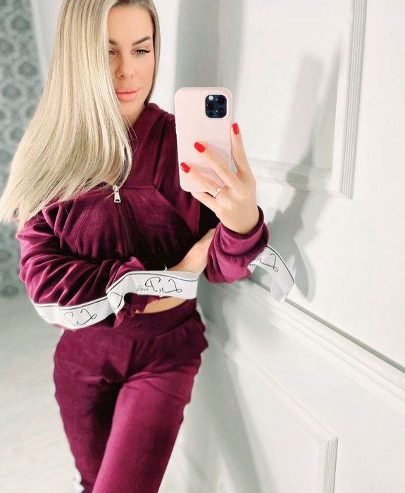 Dres welurowy premium La Perla bordowy 38 M