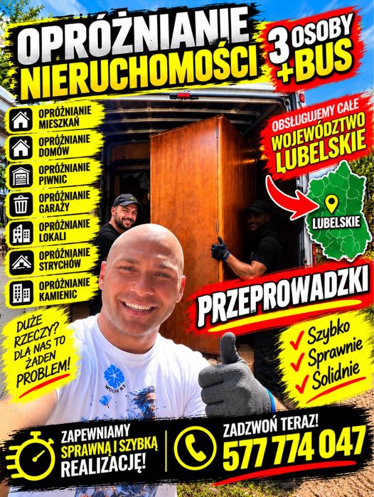 Opróżnianie Nieruchomosci Mieszkań Domów Piwnic Wywóz Mebli Puławy