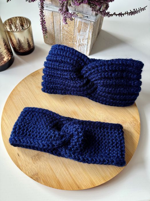 Opaska damska z wloczki akrylowej