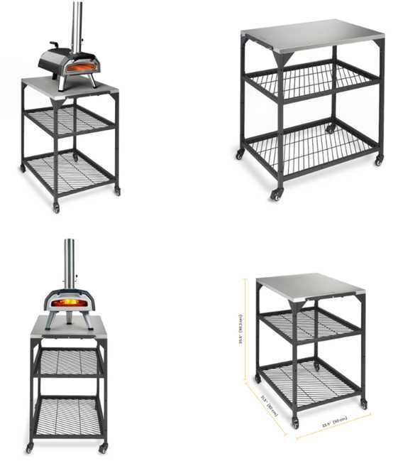 Mesa Modular Professional para Forno OONI (80x80x90cm), Inox, exterior