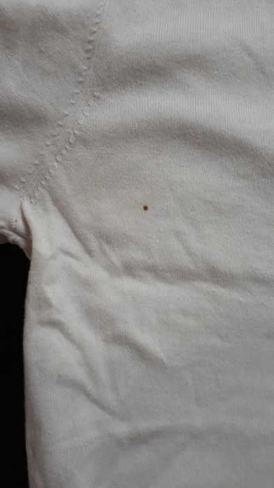 Massimo Dutti - oryginalny damski biały sweter roz.L wełna jedwab