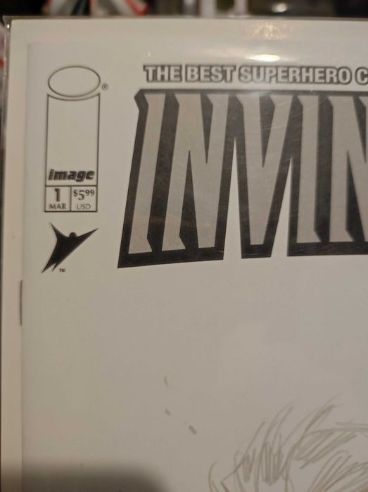 Invincible #1 Battle Damaged Invincible sketch