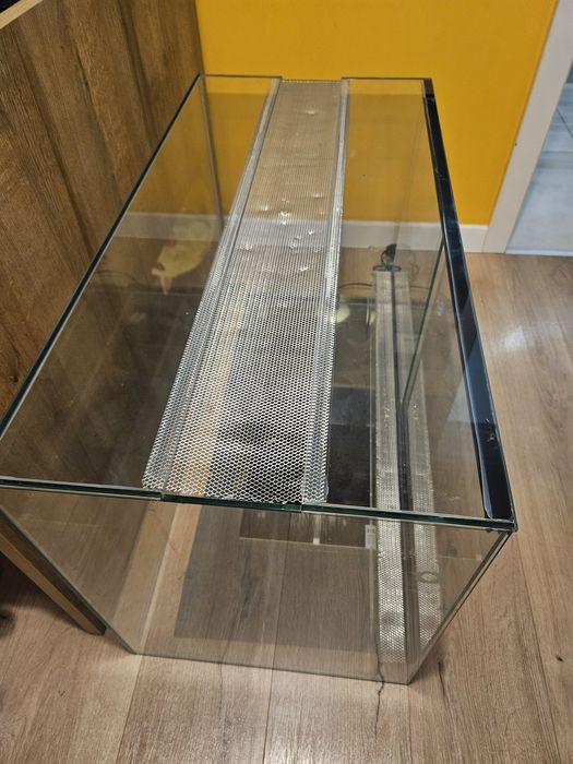 Terrarium + mata grzewcza, lampka,dodatki